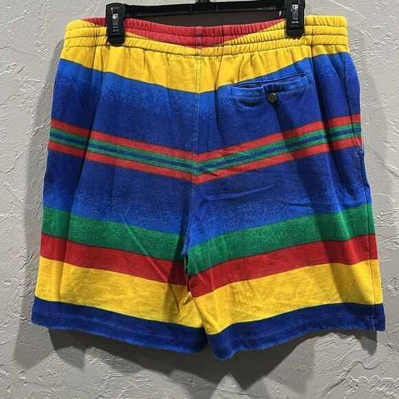 ☀️🏝️ POLO RALPH LAUREN Men's 8 Inch Striped Spa Cotton Terry Shorts Size Lg -EU - Picture 5 of 10
